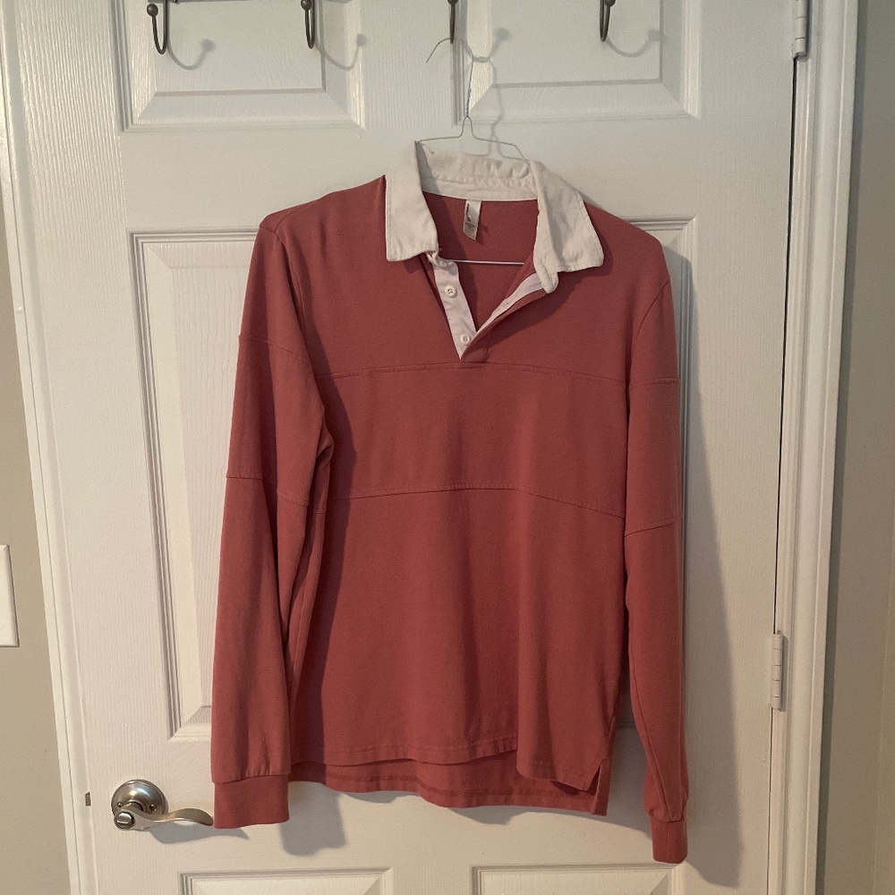 American Apparel-Thick Knit Rugby Team Shirt (LG)